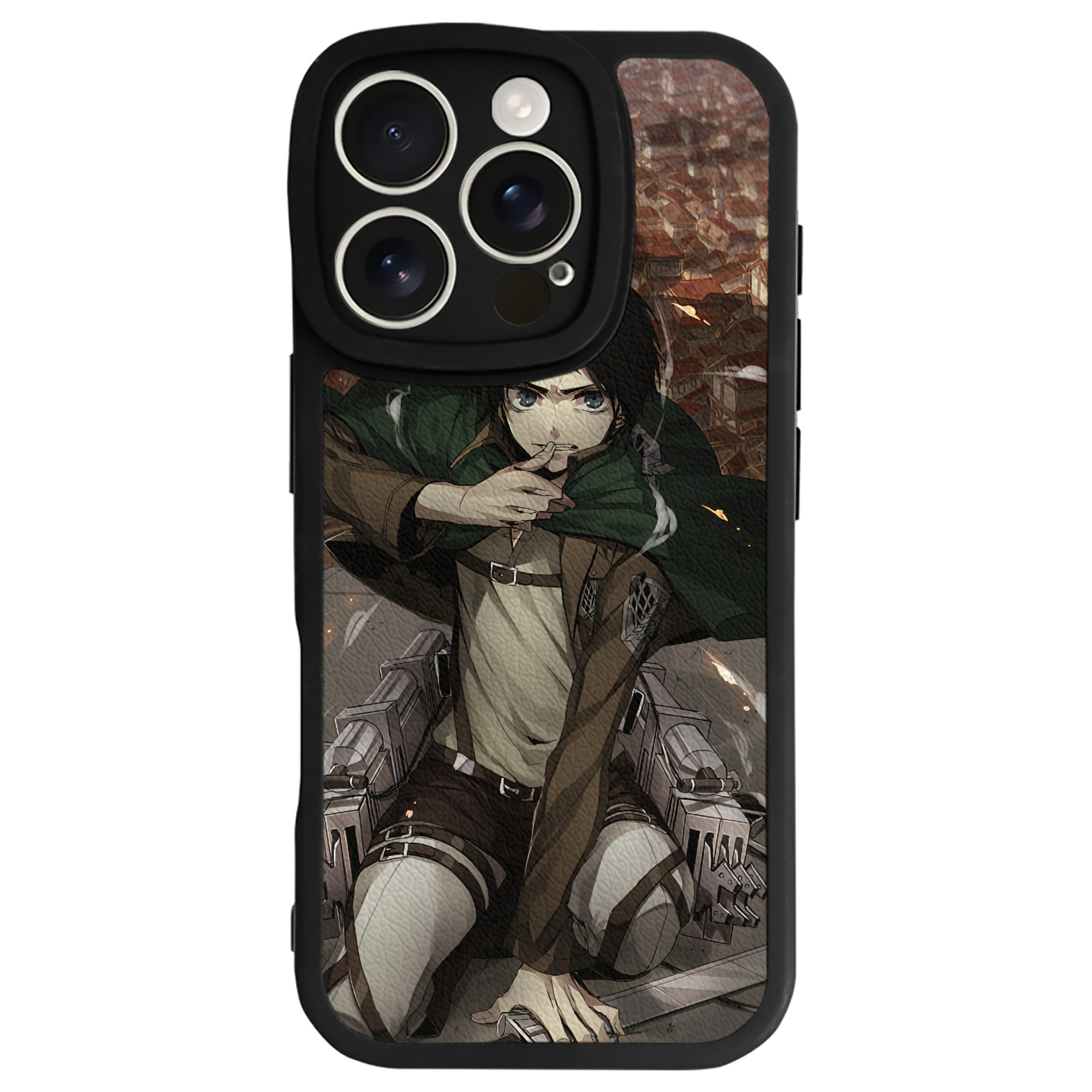（画像用） 進撃の巨人 Attack on Titan 【iPhone 16シリーズ対応】シリコンスマホケース（レザー調） 材質：シリコン